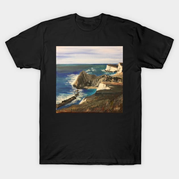 Man O' War on the Jurassic Coast T-Shirt by bobpetcher